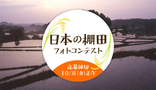 株式会社ヤマタネ│「日本の棚田」フォトコンテスト［最優秀賞 商品券10万円分 棚田米10kg］