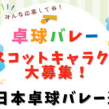 日本卓球バレー連盟│「卓球バレー」マスコットキャラクター募集［最優秀賞 賞金10万円］