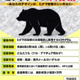 北海道│あなたのデザインが、ヒグマ対策のシンボルに。ヒグマ出没時注意喚起ピクトグラムデザインを募集します［最優秀賞 表彰状 副賞1万円贈呈］
