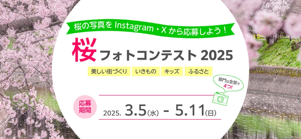 【募集終了】イカリ消毒株式会社│桜フォトコンテスト2025［賞 カタログギフト TAKE YOUR CHOICE「オンシジウム」］