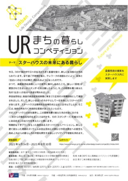【募集終了】UR都市機構│URまちの暮らしコンペティション「スターハウスの未来にある暮らし」［賞金 100万円］