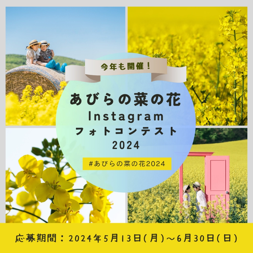 【募集終了】あびらの菜の花Instagramフォトコンテスト2024［最優秀賞 アサヒメロン2玉 安平町商品券5,000円分］