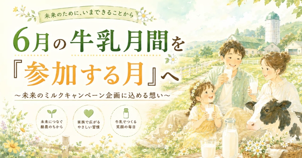 牛乳月間2026 未来のミルク画像投稿コンテスト［最優秀賞ほか各賞を予定］