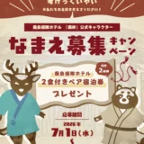 霧島国際ホテル「霧砂」公式キャラクター なまえ募集キャンペーン［鹿ちゃん賞・たぬきちゃん賞 霧島国際ホテル 和洋室2食付き ペア宿泊券］