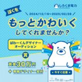 【募集終了】しろくま電力株式会社│ぼくをもっとかわいくしてくれませんか？ぱわーくんデザイナーオーディション［賞 賞金30万円 デザイン業務の発注］