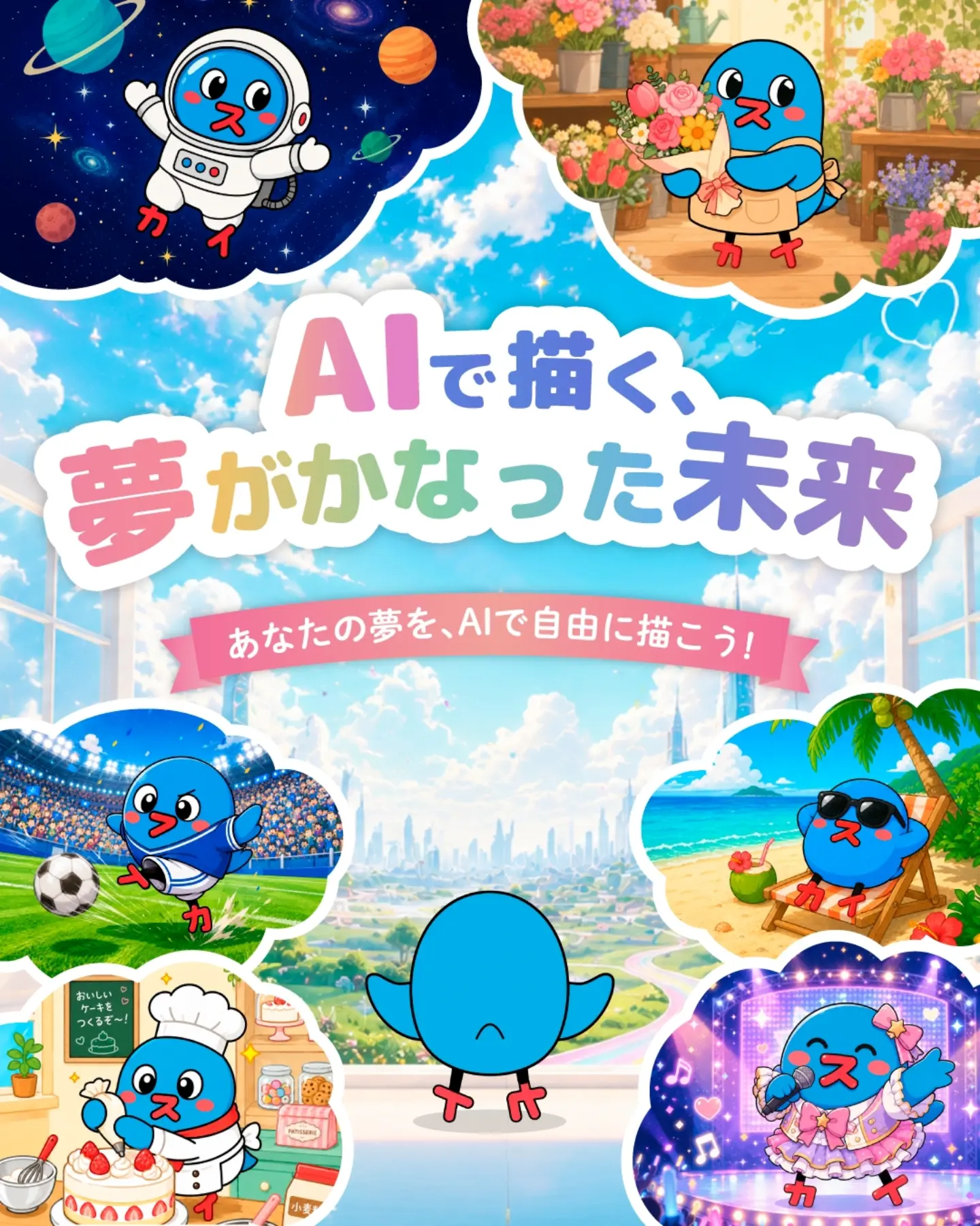 スカイコート株式会社│第6回 みんなの笑顔企画「AIで描く、夢がかなった未来」［入賞された方にはかなだい（村元哉中氏&高橋大輔氏）のサイン入り記念品を贈呈！］